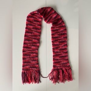 Winter Knit Pink/Red Scarf